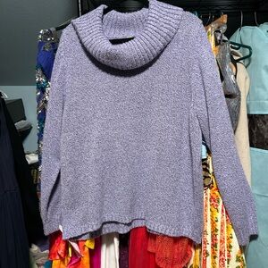 Lavender Cowl Neck Sweater
